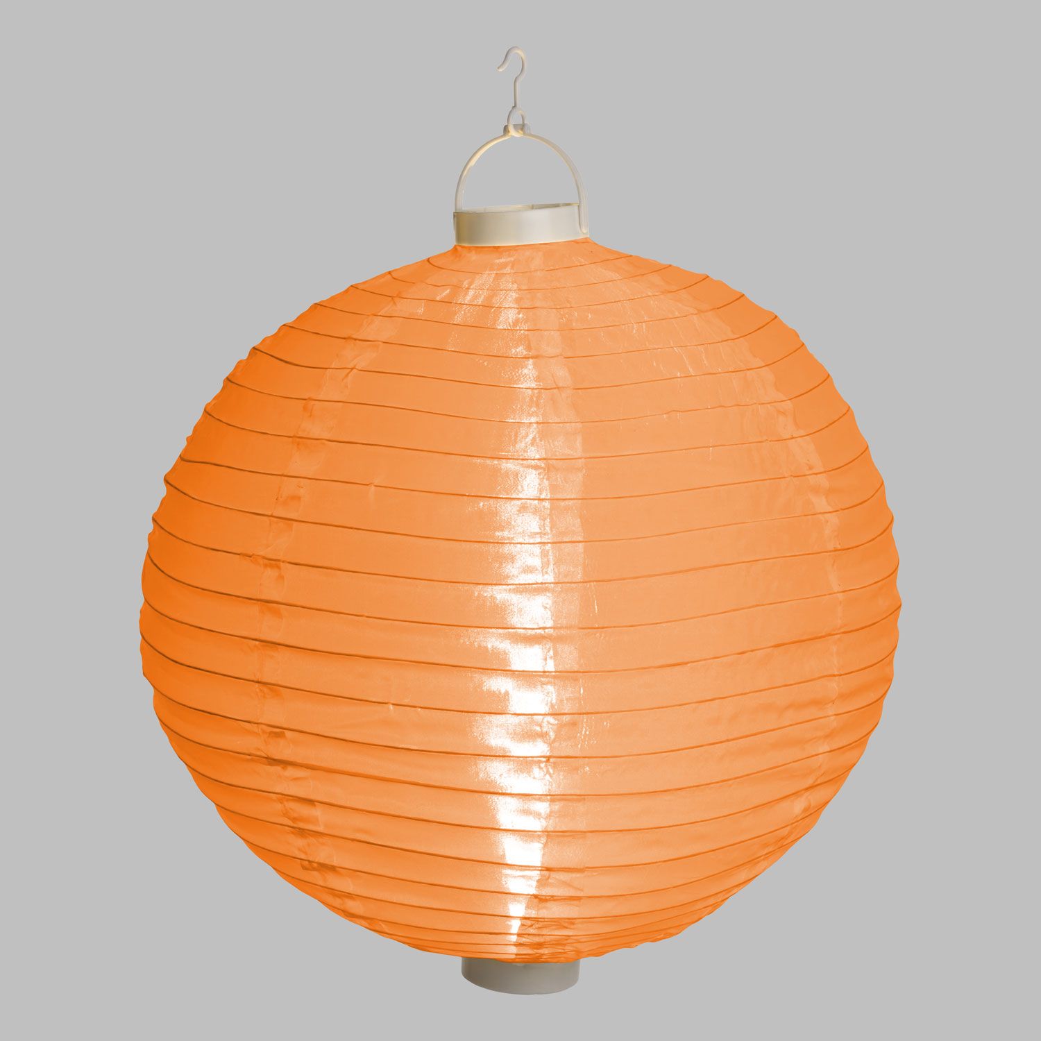 Orangener LED-Lampion Ø 40 cm, warmweißes Licht