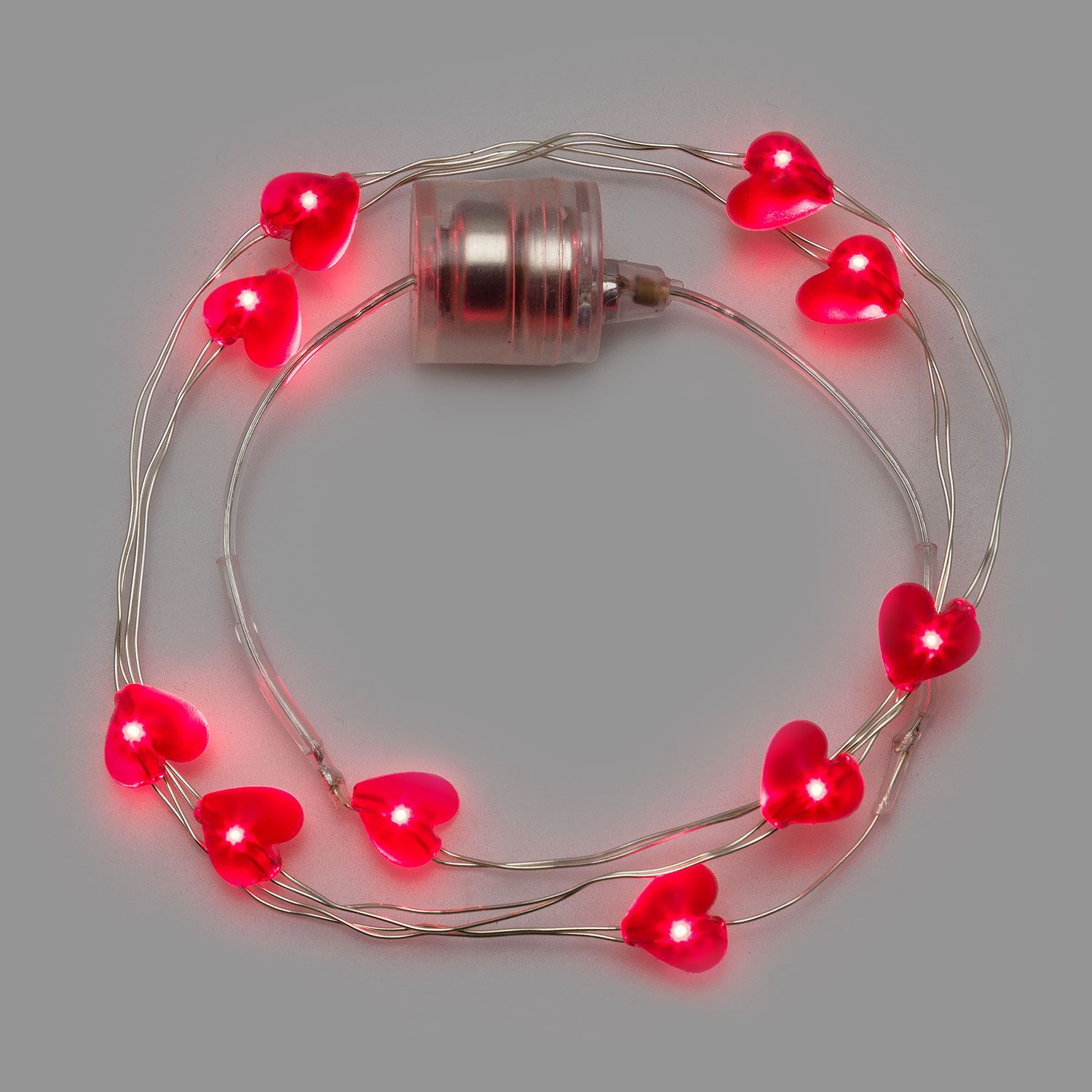 Halslichterkette Brilly mit roten LED-Herzen